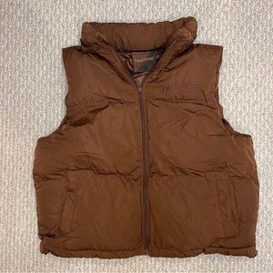 Forever 21 Brown Pantone Puffer Vest Size Small
